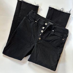Banana Republic Mid-Rise Crop Flare Black Jeans